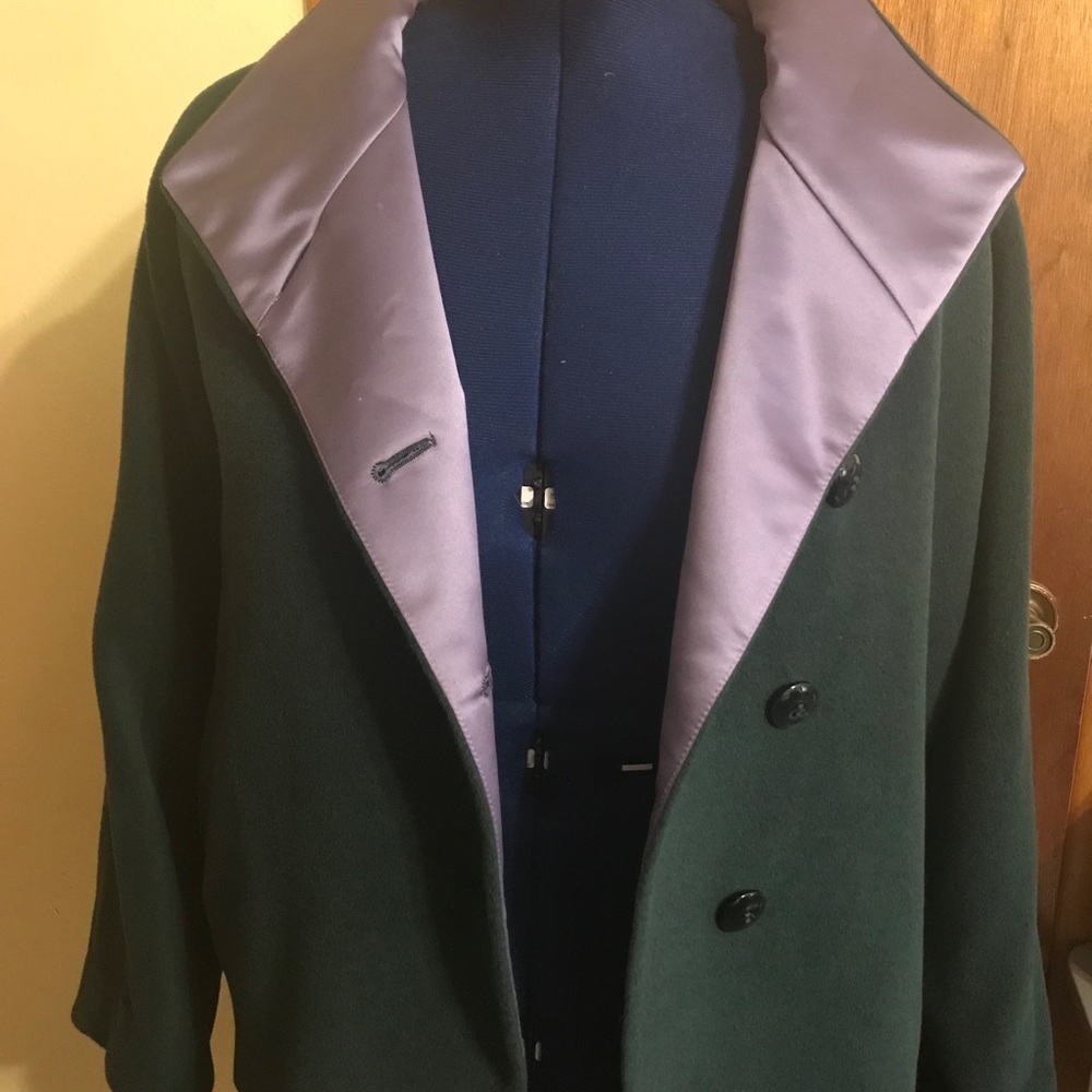 Armani Collezione unique Angora wool mix; purple and green sz 8 Jacket (OLCC)💕
